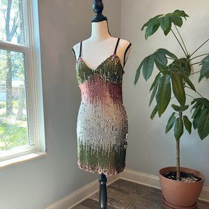 Just Me Sequin Mini Dress Size Medium